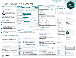 R Markdown Cheatsheet